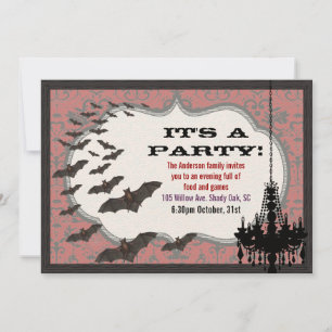 Invitation Chandelier vintage Chandelier Damask Halloween Par