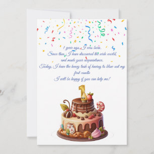 Invitation Chandelle d'invitation d'anniversaire