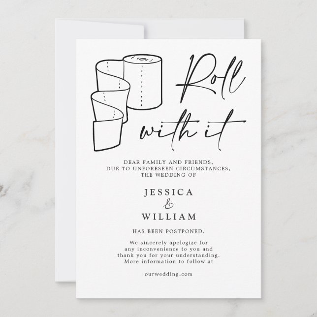 Invitation Changement de date moderne reporté Annulé événemen (Devant)