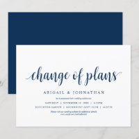 Changement de plan, Mariage Modifier la date