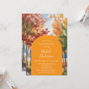 Invitation Changement rustique du Parti Feuille de la Bachelo