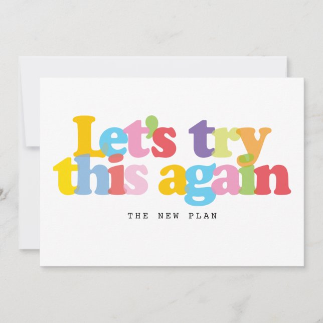 Invitation Changer la date Reporté Événement annulé (Devant)