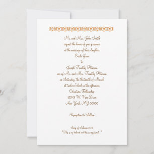 Invitation Chanson de Solomon 5:16 "C'est mon bien-aimé et le