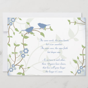 Invitation Chanson Oiseaux Mariages Anniversaire Renouvelleme