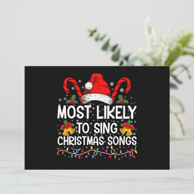 Invitation Chanter Des Chansons De Noël (Debout devant)
