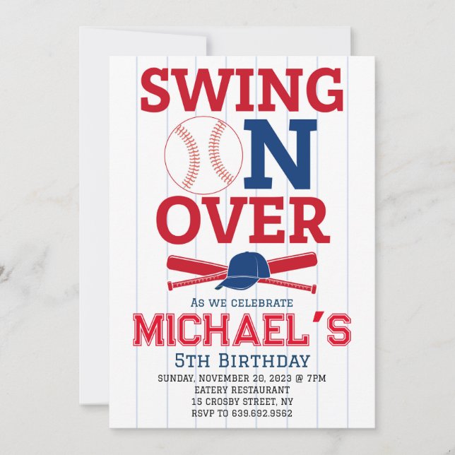 Invitation Chanter sur le softball Anniversaire (Devant)