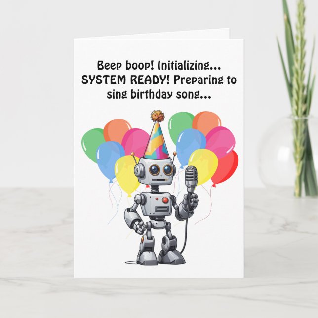 Invitation Chanter un mauvais fonctionnement de l'anniversair (Devant)