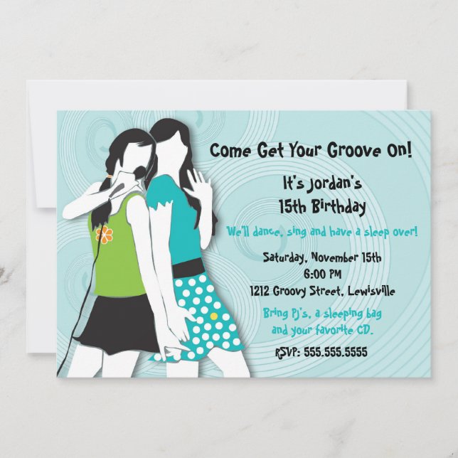 Invitation Chanteuse de hip-hop (Devant)