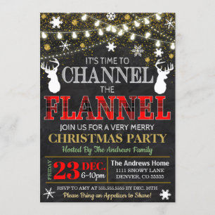 Invitation Chantez l'invitation de Noël de la Flannel
