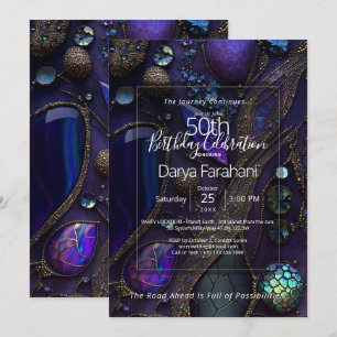 Invitation Chaos Gracieux Abstrait de Gemme Botanique