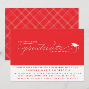 INVITATION CHAPEAU AU DIPLÔMÉ   CARTON D'INVITATION À LA RÉMI
