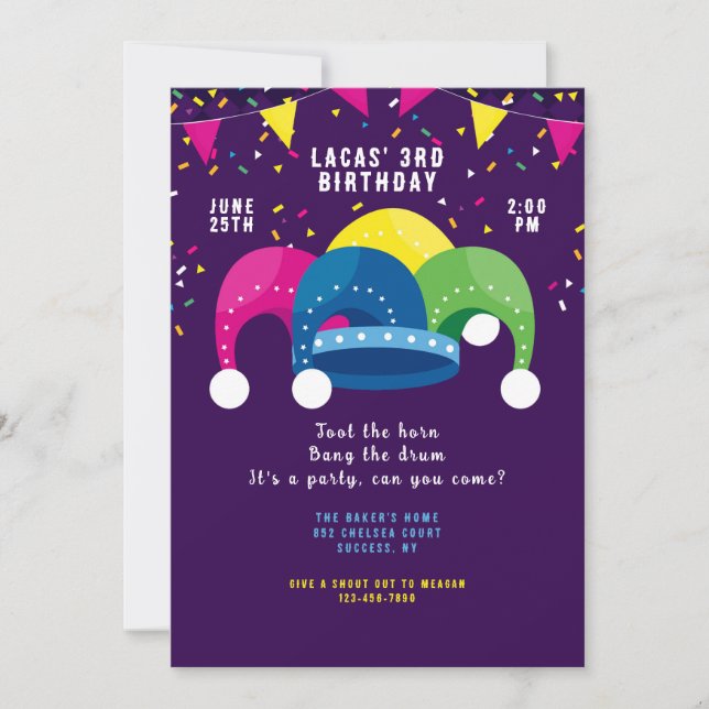 Invitation Chapeau de Fou (Devant)