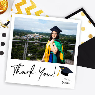 Invitation Chapeau de remise de diplôme Instantané 1-2 Photo 