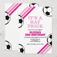 Chapeau de Triche au Football Rayure Rose 3e Anniv
