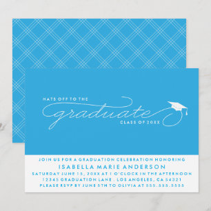 INVITATION CHAPEAUX BAS POUR LE DIPLÔMÉ CARTON D'INVITATION