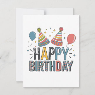 Invitation Chapeaux de fête d'anniversaire joyeux