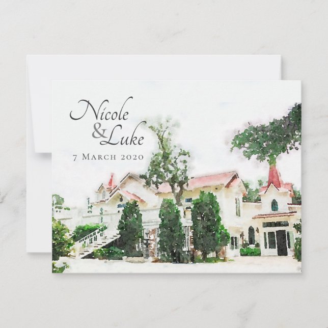 Invitation Chapelle de mariage de Tybee Island Save the Date (Devant)