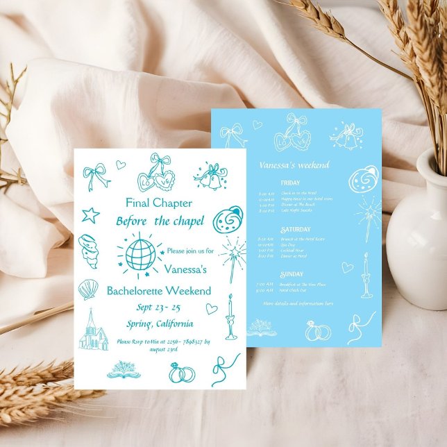Invitation Chapitre final avant la chapelle Livre Bachelorett (Créateur téléchargé)