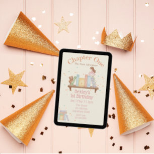 Invitation Chapitre un, Première Aventure, Fille du 1er Anniv