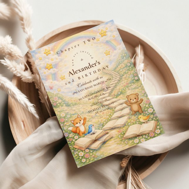 Invitation Chapter Two Turning Pages Birthday (Créateur téléchargé)