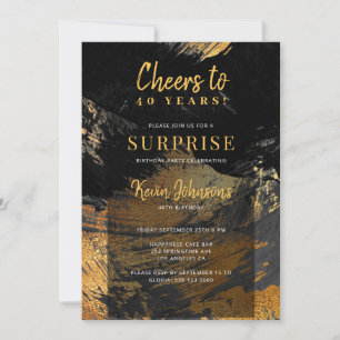 Invitation Chaque année anniversaire applaudit l'or noir