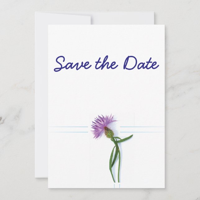 Invitation Chardon de mariage traditionnel écossais et celtiq (Devant)