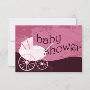 Invitation chariot baby shower