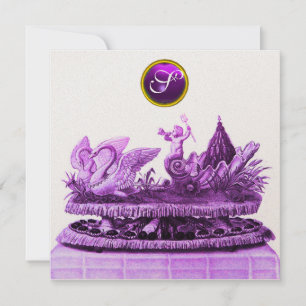 INVITATION CHARIOT DE SWANS ET CUPCAKES GOLD BEACH MARIAGE