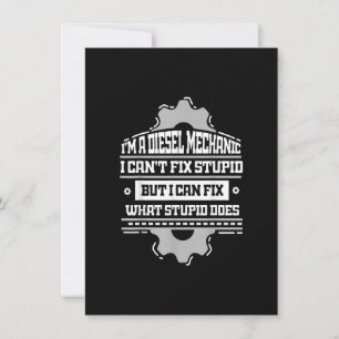 Invitation Chariot mécanique Diesel T-Shirt Funny Camion Répa