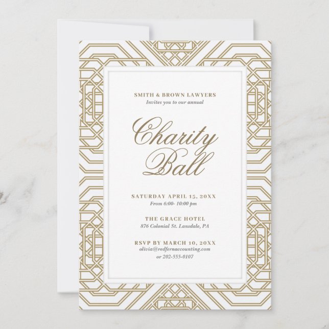 Invitation Charity Ball Party (Devant)