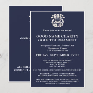 Invitation Charity Golf Tournoi Logo QR Code