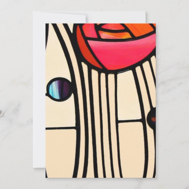 Invitation Charles Rennie Mackintosh Vitrail (Devant)