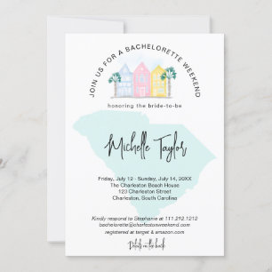 Invitation Charleston Bachelorette Week-end Itinéraire Sud En