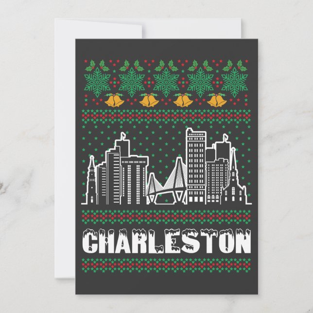 Invitation Charleston Caroline du Sud Noël laid (Devant)