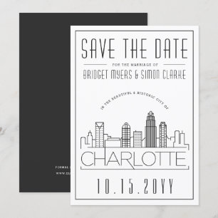 Invitation Charlotte Mariage Skyline stylisée Enregistrer l