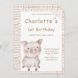 Invitation Charlotte's Web Birthday Party