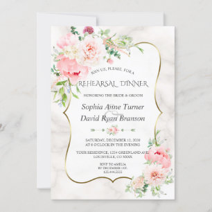 Invitation Charm Spring Garden Fleur Fleur Dîner de répétitio