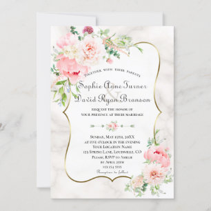 Invitation Charm Spring Jardin Fleurs Mariage en fleurs