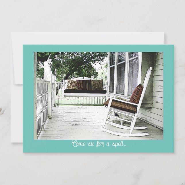 Invitation Charmant Porche frontale personnalisable Ménage (Devant)
