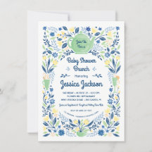 Invitation charmante pour un brunch de baby shower