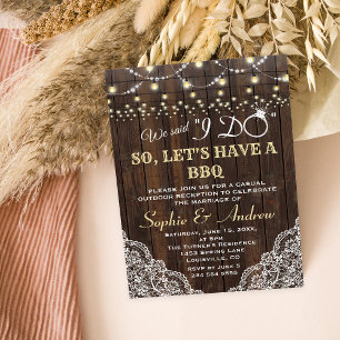 Invitation Charme Anciennes Lumières de Corde en Dentelle de