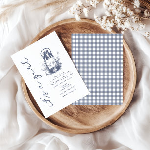 Invitation Charme Campagnard Vintage C'est une Fille Baby Sho