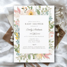 Charme de jardin de fleurs sauvages | Baby Shower