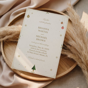 Invitation Charme doré festif minimaliste