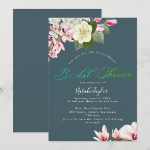 Invitation Charme élégant Sage foncé nuptiale de douche Invit