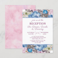 Charme Parisien Bleu & Rose Chic Mariage Réception