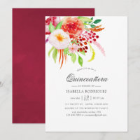 Charme vintage Rustique Floral Quinceañera