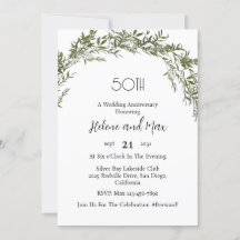 Charming Classic Greenery Wedding Anniversary