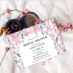 Invitation Charming Floral Wisteria Fête des mariées