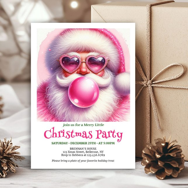 Invitation Charming Funny Santa Sunglasses Christmas Invites (Charming Funny Santa Sunglasses Christmas Invitation

)